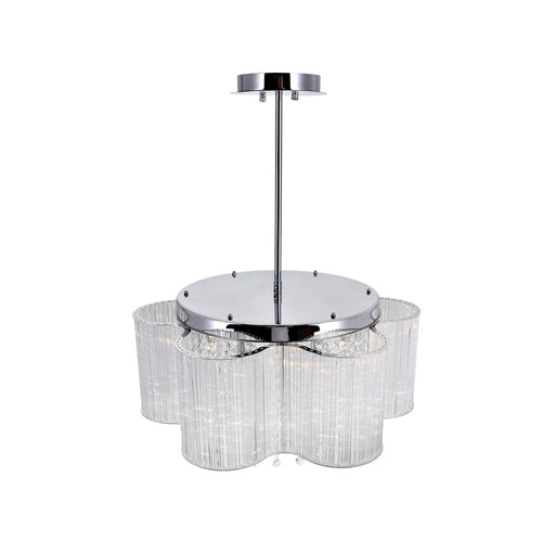 CWI Lighting Spring Morning 7 Light Down Chandelier, Chrome