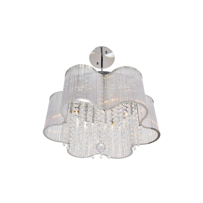 CWI Lighting Spring Morning 7 Light Down Chandelier, Chrome