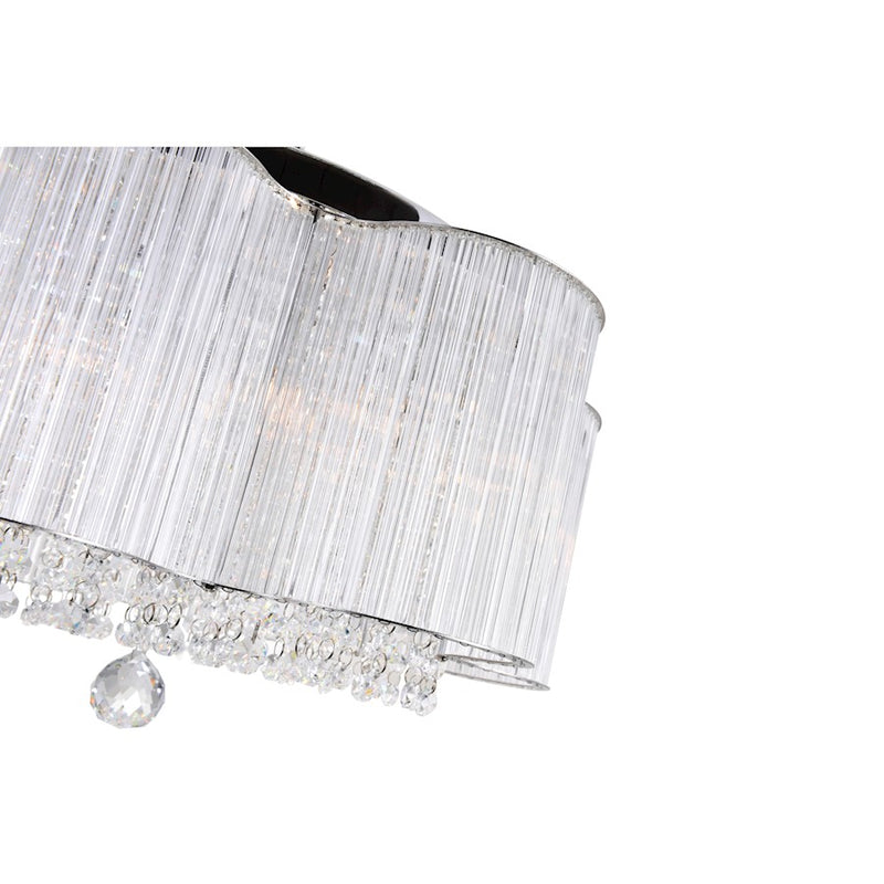 CWI Lighting Spring Morning 7 Light Down Chandelier, Chrome