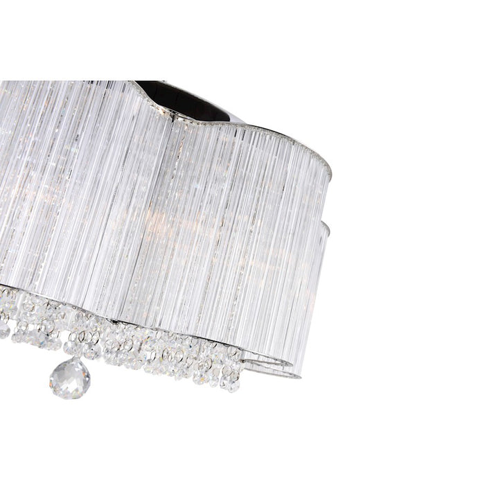CWI Lighting Spring Morning 7 Light Down Chandelier, Chrome