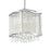 CWI Lighting Elsa 3 Light Drum Shade Mini Pendant, Chrome