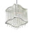 CWI Lighting Elsa 3 Light Drum Shade Mini Pendant, Chrome