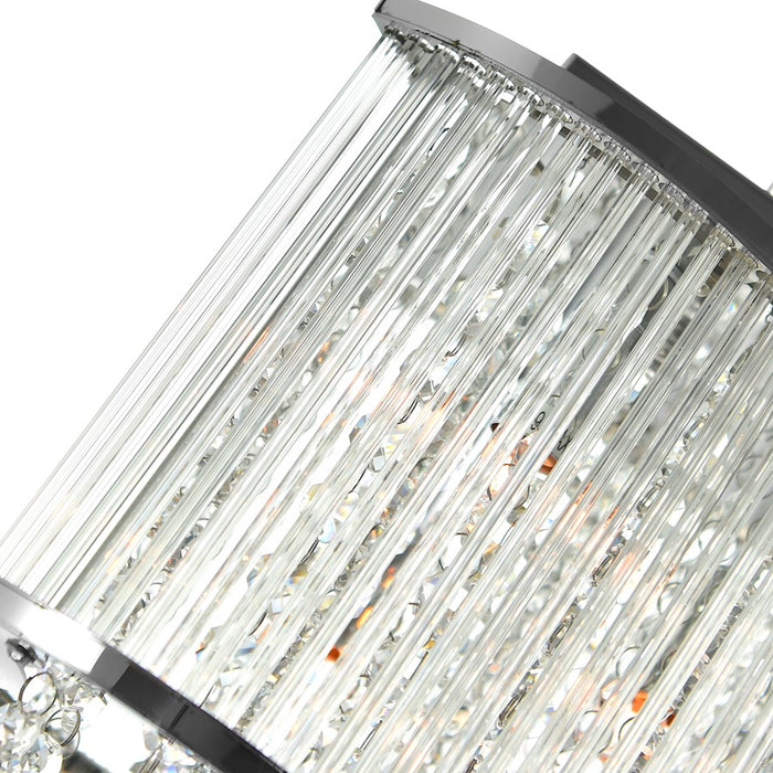 CWI Lighting Elsa 3 Light Drum Shade Mini Pendant, Chrome