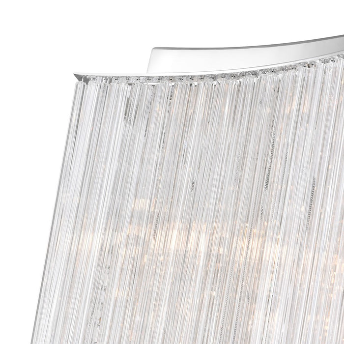 CWI Lighting Elsa 10 Light Drum Shade Chandelier, Chrome