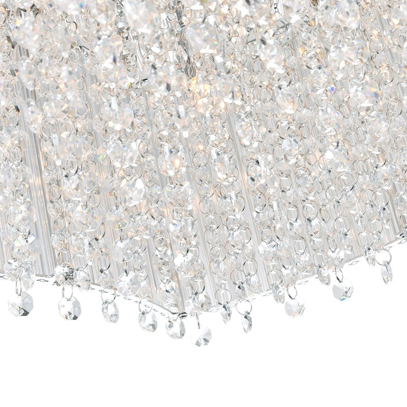 CWI Lighting Elsa 10 Light Drum Shade Chandelier, Chrome