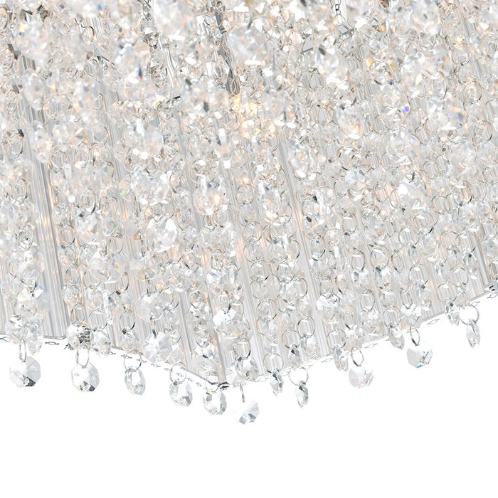 CWI Lighting Elsa 10 Light Drum Shade Chandelier, Chrome