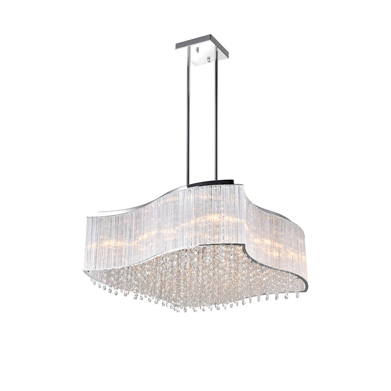 CWI Lighting Elsa 12 Light Drum Shade Chandelier, Chrome