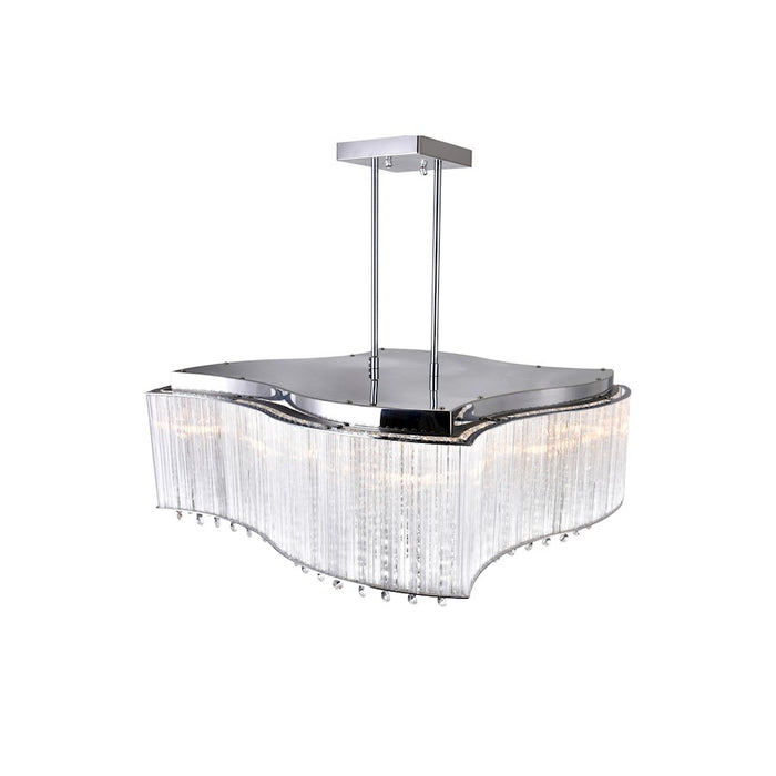 CWI Lighting Elsa 12 Light Drum Shade Chandelier, Chrome