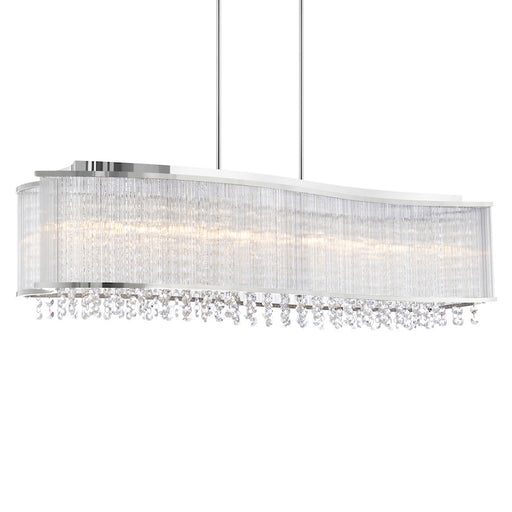 CWI Lighting Elsa 6 Light Drum Shade Chandelier, Chrome