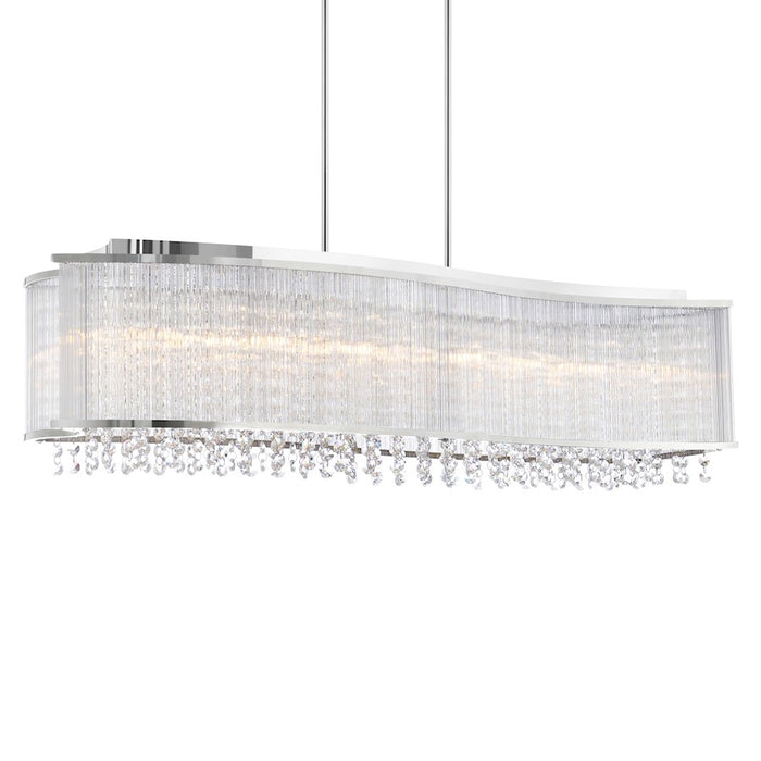 CWI Lighting Elsa 6 Light Drum Shade Chandelier, Chrome