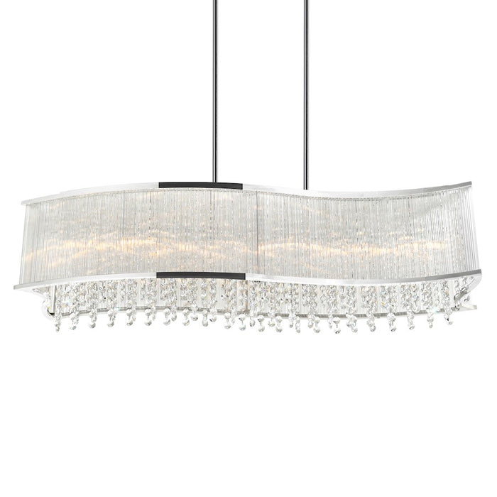 CWI Lighting Elsa 6 Light Drum Shade Chandelier, Chrome
