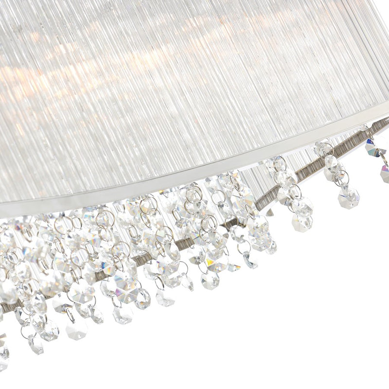 CWI Lighting Elsa 6 Light Drum Shade Chandelier, Chrome
