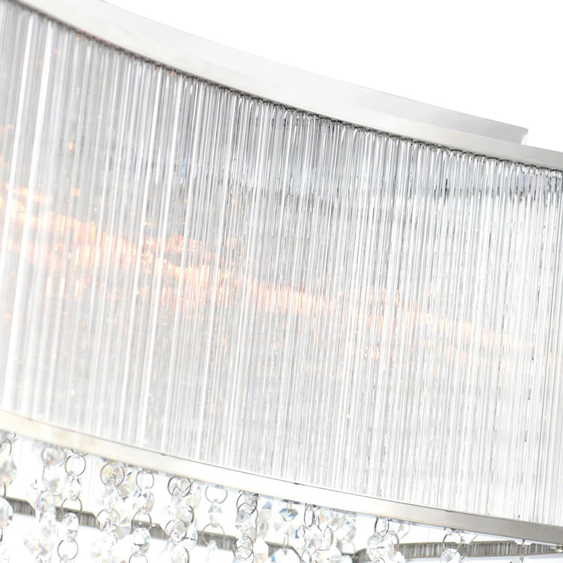CWI Lighting Elsa 6 Light Drum Shade Chandelier, Chrome