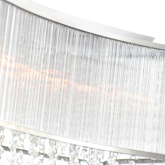 CWI Lighting Elsa 6 Light Drum Shade Chandelier, Chrome