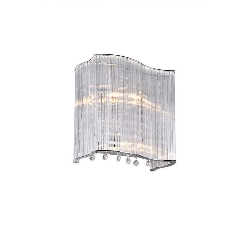 CWI Lighting Elsa 2 Light Wall Light, Chrome