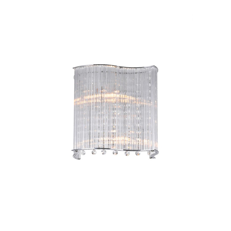 CWI Lighting Elsa 2 Light Wall Light, Chrome