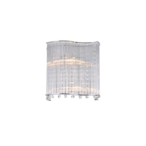 CWI Lighting Elsa 2 Light Wall Light, Chrome
