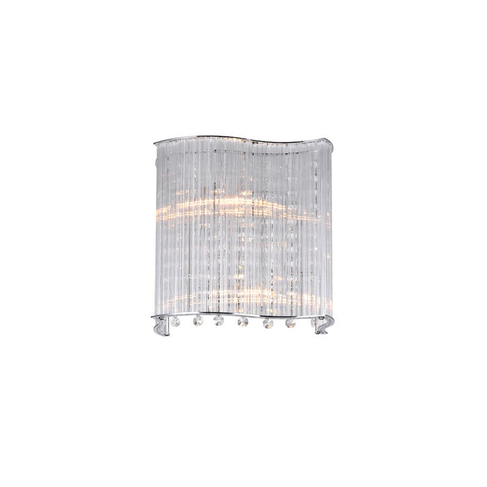 CWI Lighting Elsa 2 Light Wall Light, Chrome
