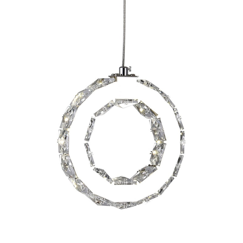 CWI Lighting Ring 16" Multi Pendant, Stainless Steel