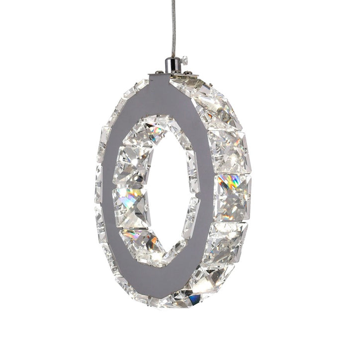 CWI Lighting Ring 16" Multi Pendant, Stainless Steel