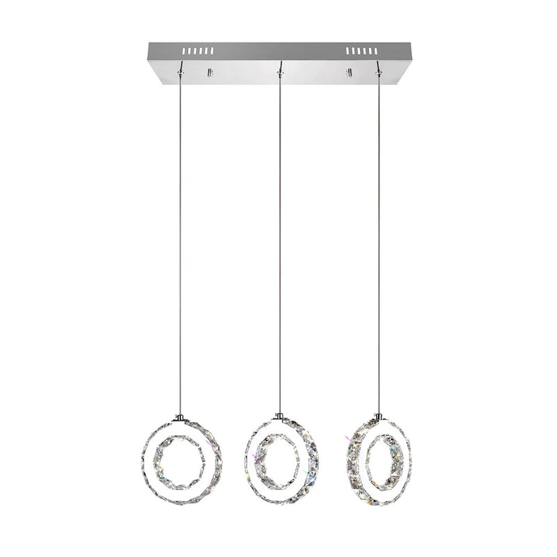 CWI Lighting Ring 24" RCA Multi Pendant, Stainless Steel