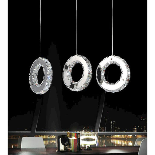 CWI Lighting Ring 24" RCA Multi Pendant, Stainless Steel