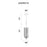 CWI Galant 2 Light Drum Shade Mini Pendant, Stainless Steel