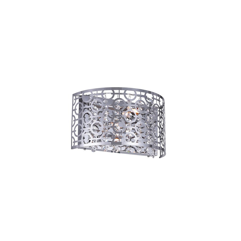 CWI Lighting Galant 2 Light Wall Light, Stainless Steel