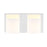 CWI Lighting Cristini 2 Light Vanity Light, Satin Nickel/Off White