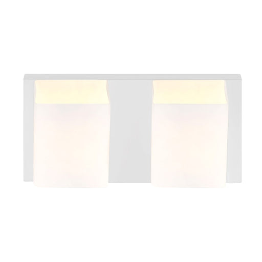 CWI Lighting Cristini 2 Light Vanity Light, Satin Nickel/Off White