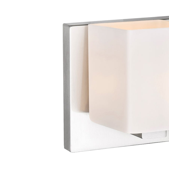 CWI Lighting Cristini 3 Light Vanity Light, Satin Nickel/Off White