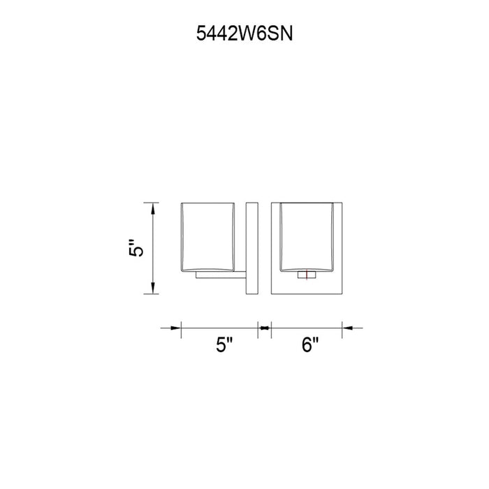 CWI Cristini 1 Light Bathroom Sconce, Satin Nickel/Off White