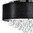CWI Lighting Dash 4 Light Drum Shade Flush Mount, Chrome/Black