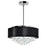 CWI Lighting Dash 4 Light Drum Shade Chandelier, Chrome/Black - 5443P18C-Black