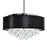 CWI Lighting Dash 4 Light Drum Shade Chandelier, Chrome/Black