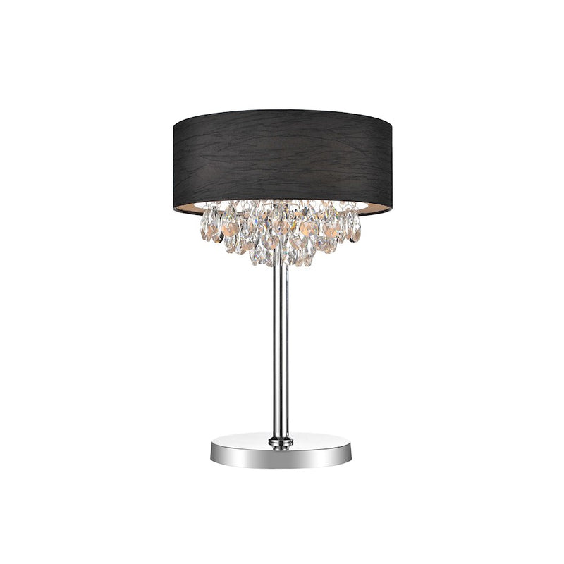 CWI Lighting Dash 3 Light Table Lamp, Chrome/Black