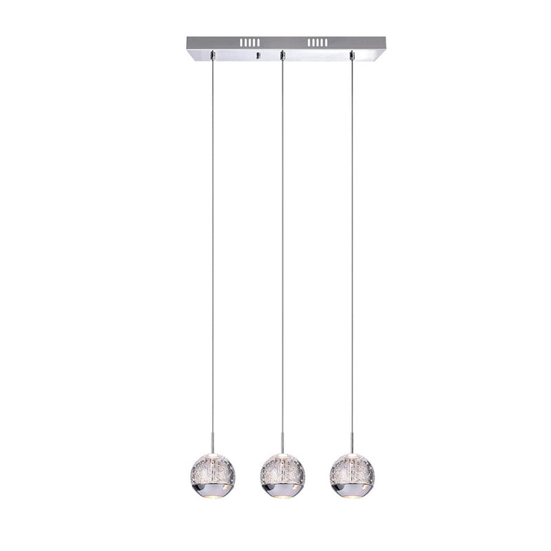 CWI Lighting Perrier 3 Light Multi Light Pendant, Chrome