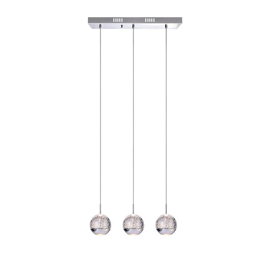 CWI Lighting Perrier 3 Light Multi Light Pendant, Chrome - 5444P16C-RC