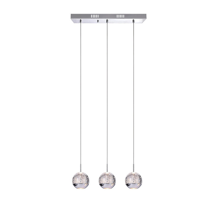 CWI Lighting Perrier 3 Light Multi Light Pendant, Chrome - 5444P16C-RC