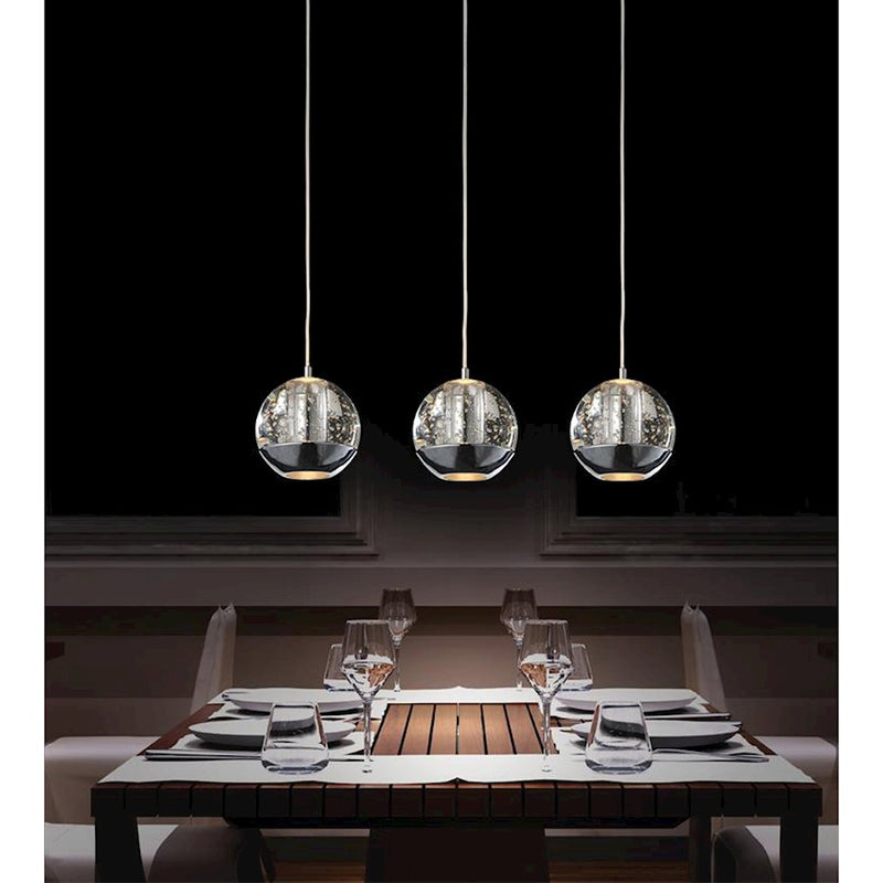 CWI Lighting Perrier 3 Light Multi Light Pendant, Chrome