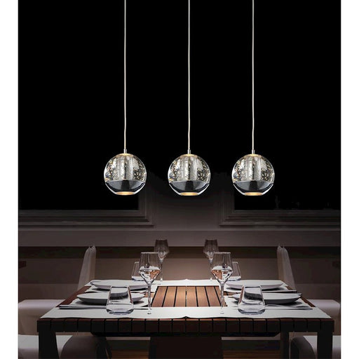 CWI Lighting Perrier 3 Light Multi Light Pendant, Chrome