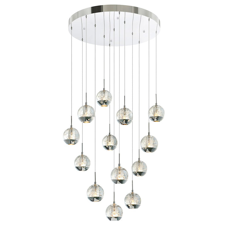 CWI Lighting Perrier 13 Light Multi Light Pendant, Chrome