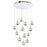 CWI Lighting Perrier 13 Light Multi Light Pendant, Chrome - 5444P24C-R