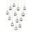 CWI Lighting Perrier 13 Light Multi Light Pendant, Chrome