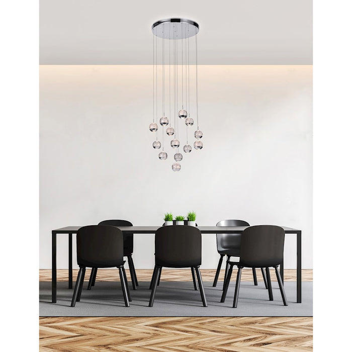 CWI Lighting Perrier 13 Light Multi Light Pendant, Chrome