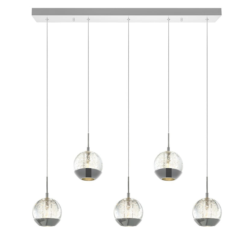 CWI Lighting Perrier 5 Light Multi Light Pendant, Chrome