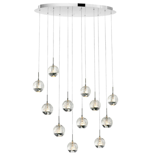 CWI Lighting Perrier 12 Light Multi Light Pendant, Chrome - 5444P34C-O