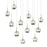 CWI Lighting Perrier 12 Light Multi Light Pendant, Chrome