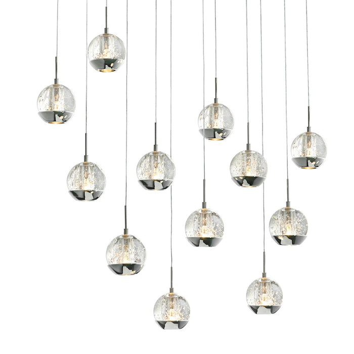CWI Lighting Perrier 12 Light Multi Light Pendant, Chrome