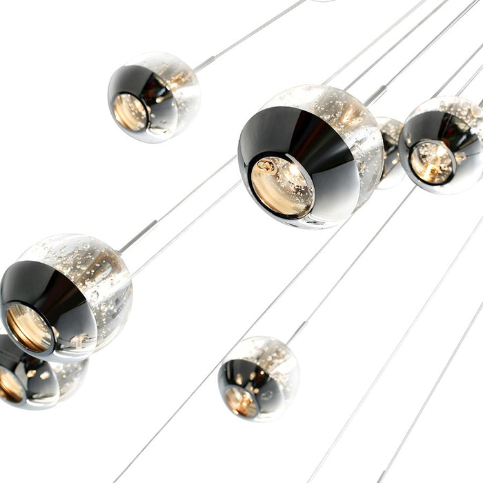 CWI Lighting Perrier 12 Light Multi Light Pendant, Chrome